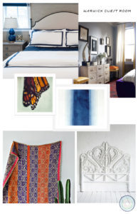 blue bedroom design board