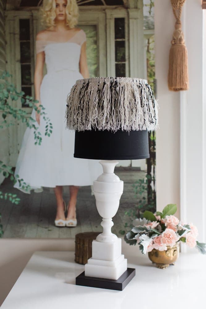 How To Diy A Simple Fringe Lampshade, How To Add Tassels Lampshade