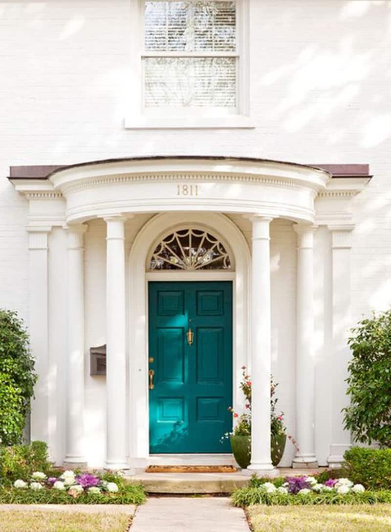 teal-front-door-white-house