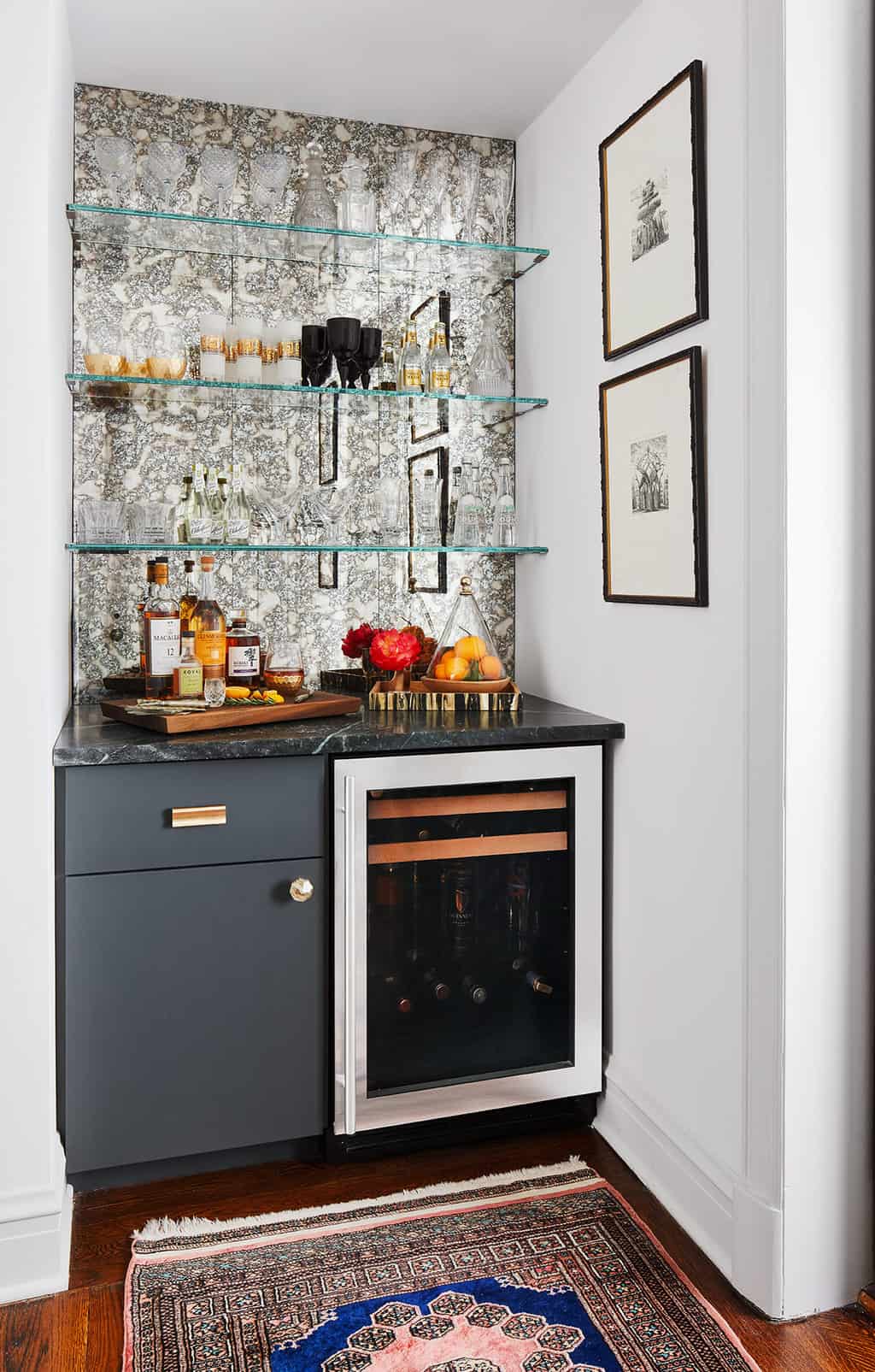 Bar, glass shelving  Home bar rooms, Bar shelves ideas, Bar shelves