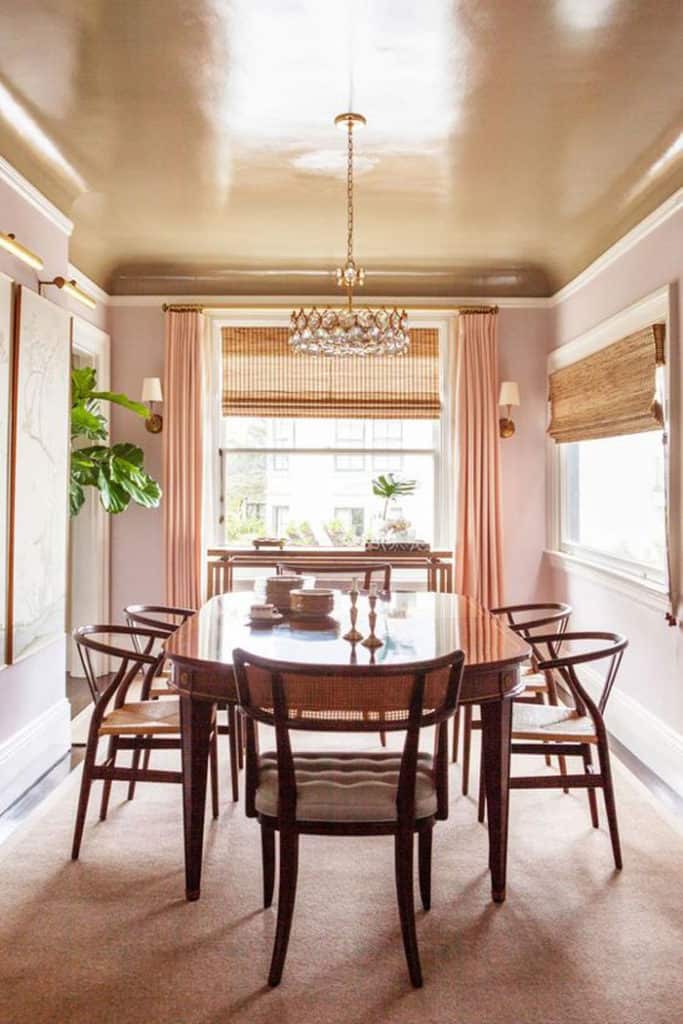 dining-room-blush-painted-ceiling