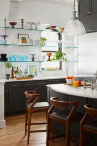 dark gray kitchen cabinets