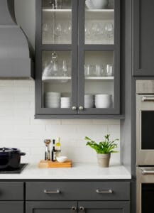 dark gray cabinet detail