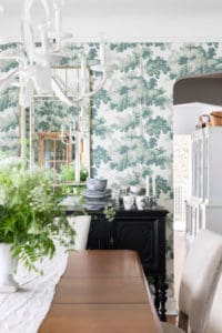 Centered by Design Portfolio, The House of Scalamandre Raphael Green wallpaper