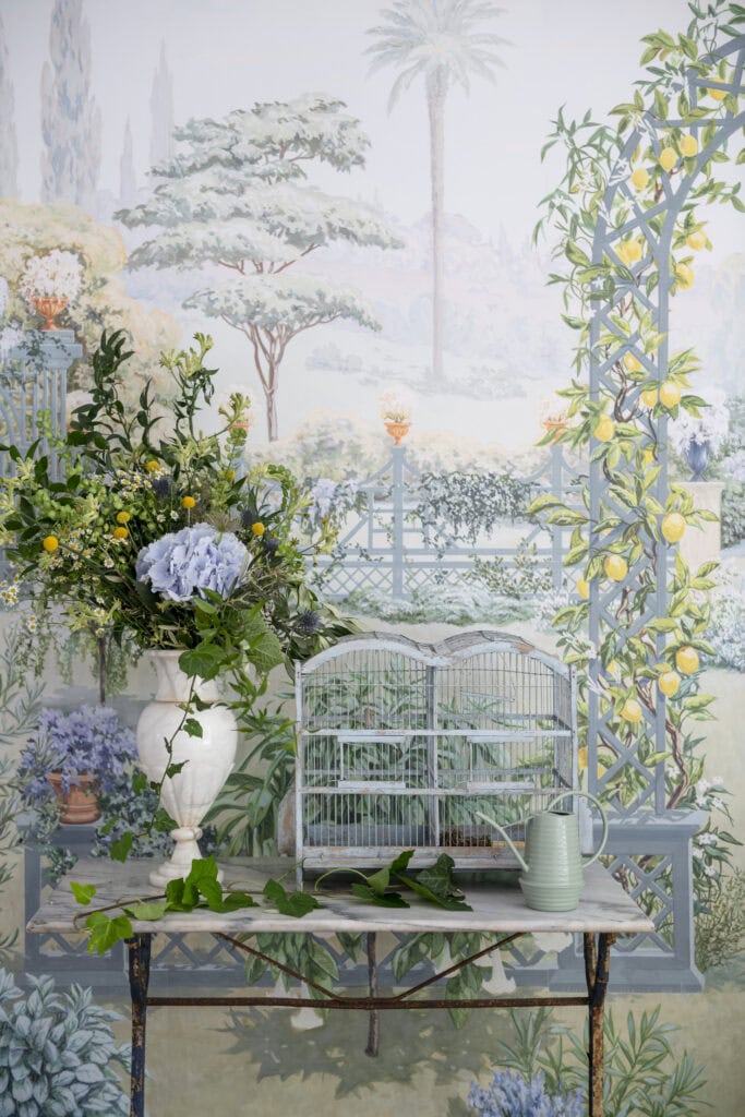 french garden wallpaper